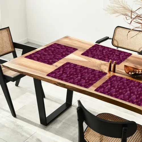 Bladeren - Patroon - Burgundy Placemat vinyl groot 368 -zzsfeer4_Kitchenyeah-website