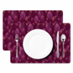 Bladeren - Patroon - Burgundy Placemat vinyl groot 368 -zzsfeer2_Kitchenyeah-website