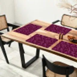 Bladeren - Patroon - Burgundy Placemat vinyl groot 368 -zzsfeer4_Kitchenyeah-website