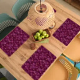 Bladeren - Patroon - Burgundy Placemat vinyl groot 368 -zzsfeer5_Kitchenyeah-website