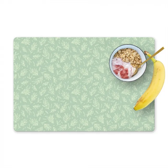 Bladeren - Planten - Groen - Kind - Patroon Placemat vinyl groot -zzzproduct_Kitchenyeah-website