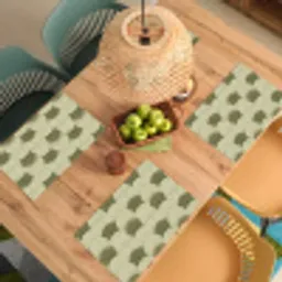 Bladeren - Structuur - Groen Placemat vinyl groot 368 -zzsfeer5_Kitchenyeah-website