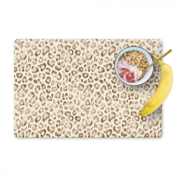 Luipaard - Klassiek - Beige Placemat vinyl groot 368 -zzzproduct_Kitchenyeah-website