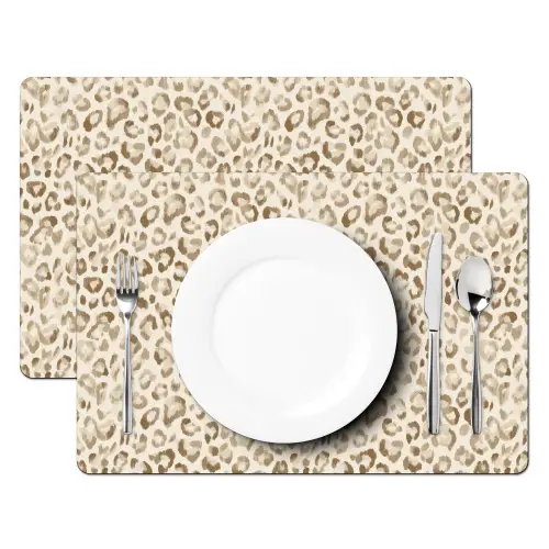 Luipaard - Klassiek - Beige Placemat vinyl groot 368 -zzsfeer2_Kitchenyeah-website