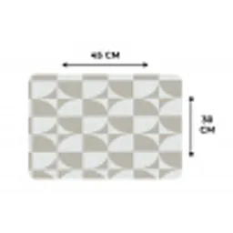 Lichtgrijs - Wit - Vierkant - Rond Placemat vinyl groot 368 -specs