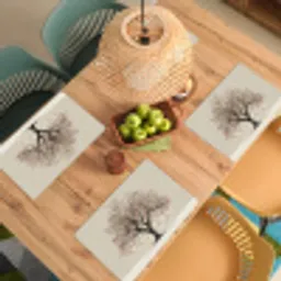 Lichtboom - Winter - Kerst - Meerkleurig Placemat vinyl groot -zzsfeer5_Kitchenyeah-website