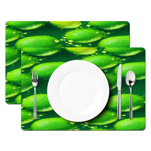 Limoen - Groen - Water Placemat vinyl groot 368 -zzsfeer2_Kitchenyeah-website