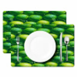 Limoenen - Druppels - Groen Placemat vinyl groot 368 -zzsfeer2_Kitchenyeah-website