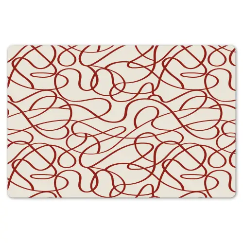 Lijnen - Abstract - Rood - Beige Placemat vinyl groot 368 -zzsfeer1_Kitchenyeah-website