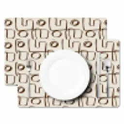 Lijnen - Beige - Patroon - Donkerbruin Placemat vinyl groot 368 -zzsfeer2_Kitchenyeah-website