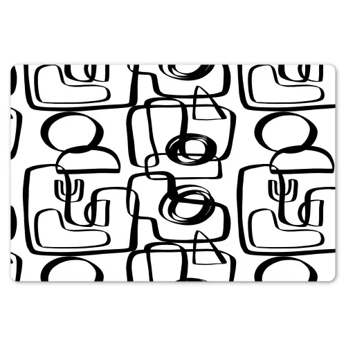 Lijnen - Zwart - Vorm - Abstract Placemat vinyl groot 368 -zzsfeer1_Kitchenyeah-website
