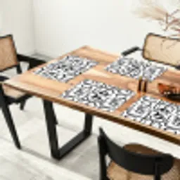 Lijnen - Zwart - Vorm - Abstract Placemat vinyl groot 368 -zzsfeer4_Kitchenyeah-website