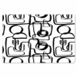 Lijnen - Zwart - Vorm - Abstract Placemat vinyl groot 368 -zzsfeer1_Kitchenyeah-website