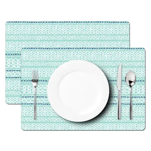 Lijnen - Blauwgroen - Patroon Placemat vinyl groot 368 -zzsfeer2_Kitchenyeah-website