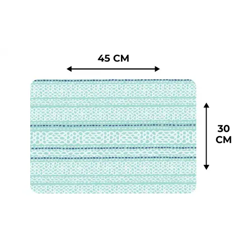 Lijnen - Blauwgroen - Patroon Placemat vinyl groot 368 -specs