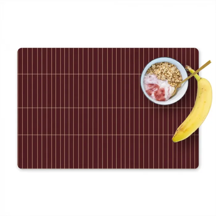 Lijnen - Patroon - Bordeaux Placemat vinyl groot 368 -zzzproduct_Kitchenyeah-website