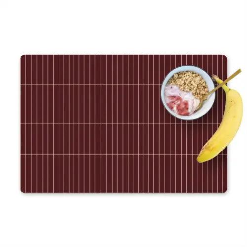 Lijnen - Patroon - Bordeaux Placemat vinyl groot 368 -zzzproduct_Kitchenyeah-website