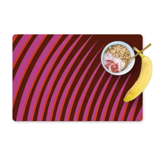 Lijnen - Rood - Beweging Placemat vinyl groot -zzzproduct_Kitchenyeah-website