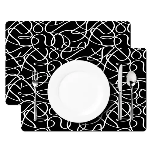 Lijnen - Kronkelend - Vloeiend Placemat vinyl groot 368 -zzsfeer2_Kitchenyeah-website