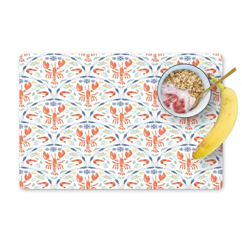 Sfeer - Oranje - Blauw - Groen Placemat vinyl groot 368 -zzzproduct_Kitchenyeah-website