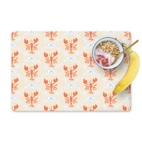 Zee - Kreeft  - Blauw - Geel - Oranje Placemat vinyl groot 368 -zzzproduct_Kitchenyeah-website
