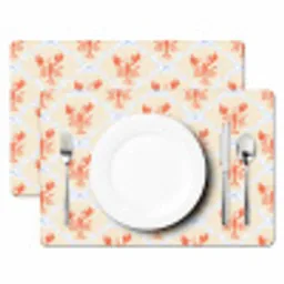 Zee - Kreeft  - Blauw - Geel - Oranje Placemat vinyl groot 368 -zzsfeer2_Kitchenyeah-website