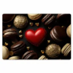 Macarons - Rood - Hart Placemat vinyl groot -zzsfeer1_Kitchenyeah-website