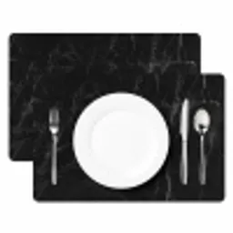 Marmer - Zwart Placemat vinyl groot -zzsfeer2_Kitchenyeah-website