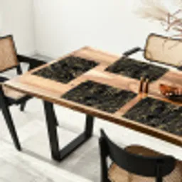 Marmer - Zwart - Goudstructuur Placemat vinyl groot 368 -zzsfeer4_Kitchenyeah-website