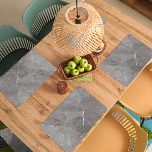 Marmer - Grijs Placemat vinyl groot -zzsfeer5_Kitchenyeah-website