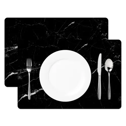 Marmer look - Zwart - Luxe Placemat vinyl groot -zzsfeer2_Kitchenyeah-website