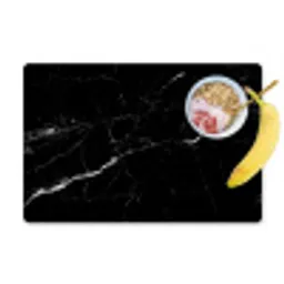 Marmer look - Zwart - Luxe Placemat vinyl groot -zzzproduct_Kitchenyeah-website
