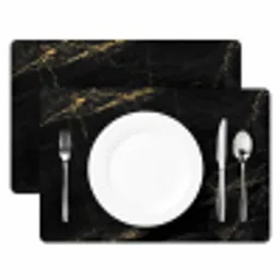 Marmer look - Luxe - Zwart - Goud Placemat vinyl groot -zzsfeer2_Kitchenyeah-website