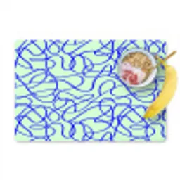 Mint - Blauw - Lijnen - Abstract Placemat vinyl groot 368 -zzzproduct_Kitchenyeah-website