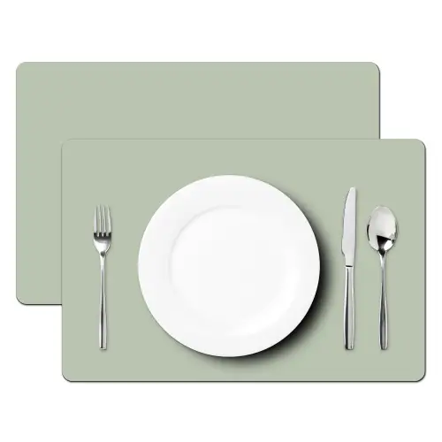 Mintgroen - Effen kleur Placemat vinyl groot 368 -zzsfeer2_Kitchenyeah-website