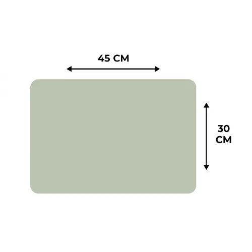 Mintgroen - Effen kleur Placemat vinyl groot 368 -specs
