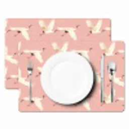 Modern - Kraanvogels - Roze Placemat vinyl groot 368 -zzsfeer2_Kitchenyeah-website