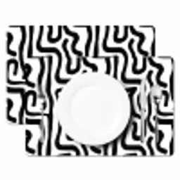 Modern - Lijnen - Zwart Placemat vinyl groot 368 -zzsfeer2_Kitchenyeah-website