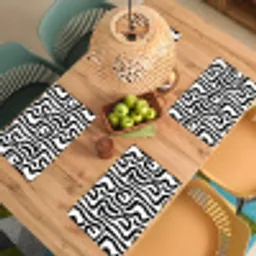 Modern - Lijnen - Zwart Placemat vinyl groot 368 -zzsfeer5_Kitchenyeah-website