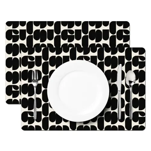 Modern - Patroon - Zwart Placemat vinyl groot 368 -zzsfeer2_Kitchenyeah-website