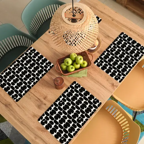 Modern - Patroon - Zwart Placemat vinyl groot 368 -zzsfeer5_Kitchenyeah-website
