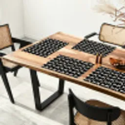 Modern - Patroon - Zwart Placemat vinyl groot 368 -zzsfeer4_Kitchenyeah-website