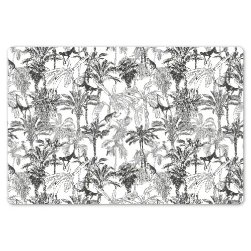 Aap - Oerwoud - Abstract - Grijs Placemat vinyl groot 368 -zzsfeer1_Kitchenyeah-website