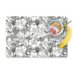 Aap - Oerwoud - Abstract - Grijs Placemat vinyl groot 368 -zzzproduct_Kitchenyeah-website