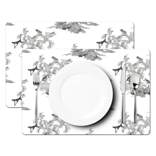 Aap - Oerwoud - Grijs Placemat vinyl groot 368 -zzsfeer2_Kitchenyeah-website