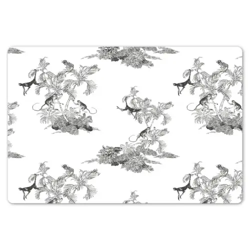Aap - Oerwoud - Grijs Placemat vinyl groot 368 -zzsfeer1_Kitchenyeah-website