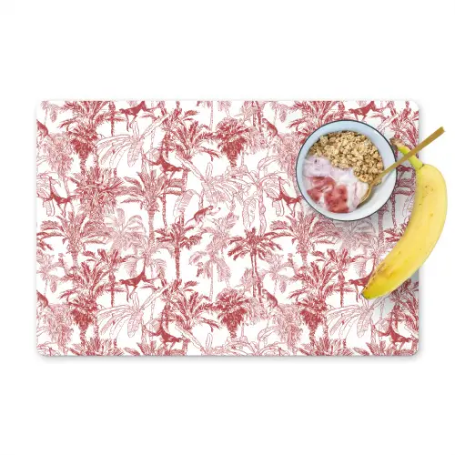 Aap - Oerwoud - Rood Placemat vinyl groot 368 -zzzproduct_Kitchenyeah-website