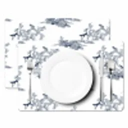 Aap - Palmboom - Blauw Placemat vinyl groot 368 -zzsfeer2_Kitchenyeah-website