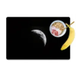 Maan - Hemel - Zwart - Schaduw Placemat vinyl groot -zzzproduct_Kitchenyeah-website