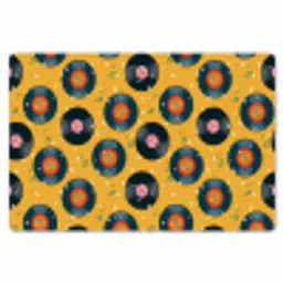 Muziek - Patroon - Geel Placemat vinyl groot 368 -zzsfeer1_Kitchenyeah-website